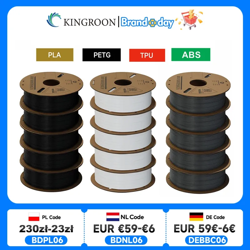 Filament PLA PETG TPU ABS 5kg Mischfarben blasenfrei