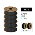 Filament PLA PETG TPU ABS 5kg Mischfarben blasenfrei – Farbe PETG Gray 5KG