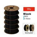 Filament PLA PETG TPU ABS 5kg Mischfarben blasenfrei – Farbe TPU Black 5KG