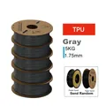 Filament PLA PETG TPU ABS 5kg Mischfarben blasenfrei – Farbe TPU Gray 5KG