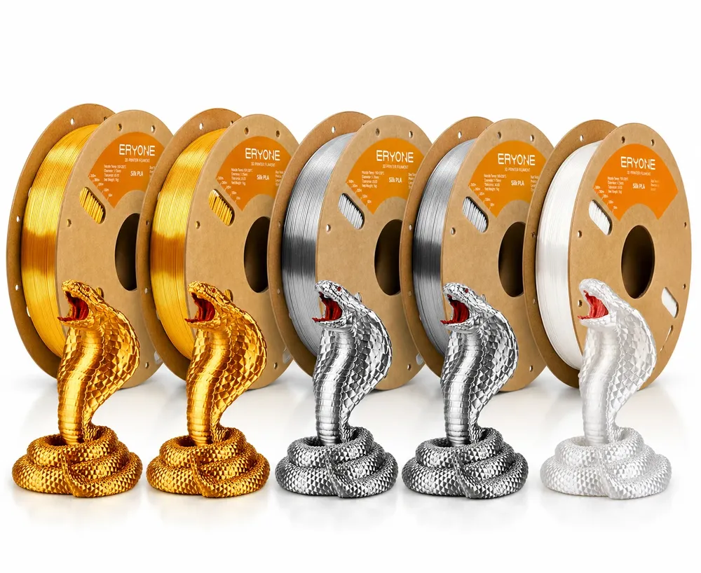 Filament Seide PLA 5kg glänzend metallische Oberfläche