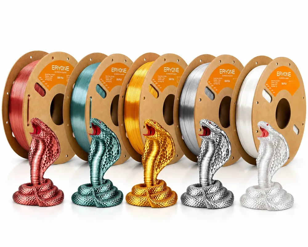 Filament Seide PLA 5kg glänzend metallische Oberfläche