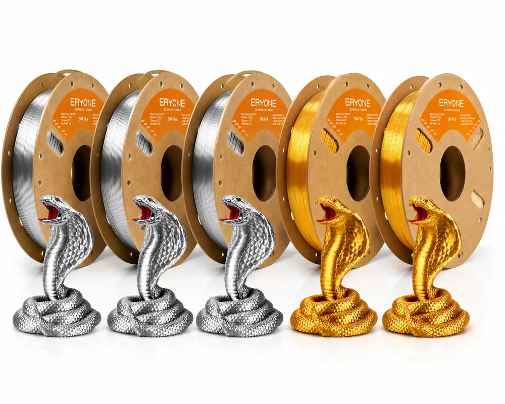 Filament Seide PLA 5kg glänzend metallische Oberfläche