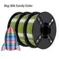 Filament Seide PLA 5kg Regenbogen Candy Universe Macaron Wald – Farbe 3kg Silk Candy