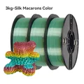 Filament Seide PLA 5kg Regenbogen Candy Universe Macaron Wald – Farbe 3kg Silk Macarons
