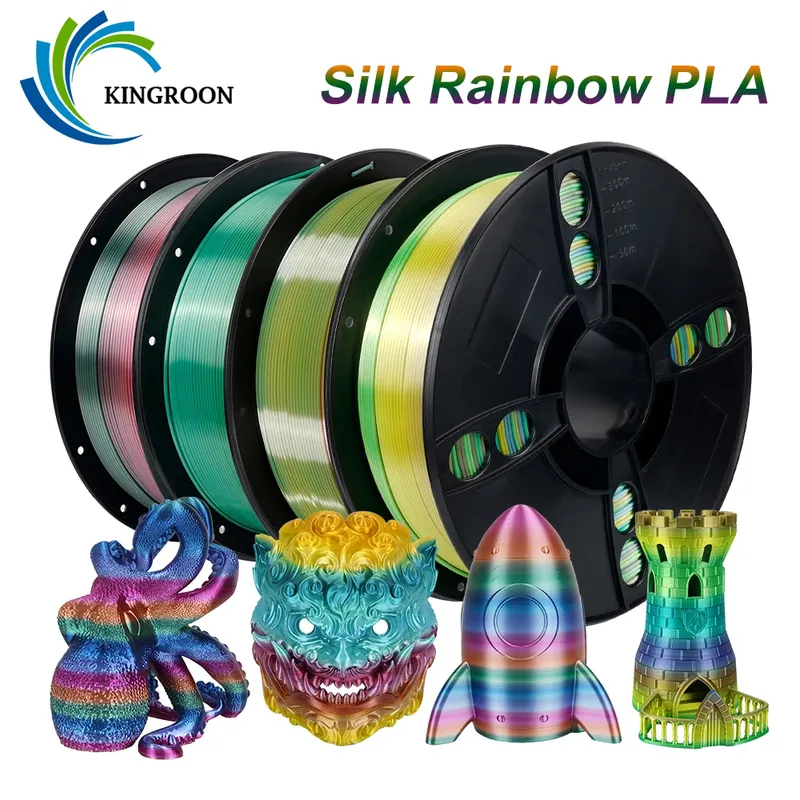 Filament Seide PLA 5kg Regenbogen Candy Universe Macaron Wald