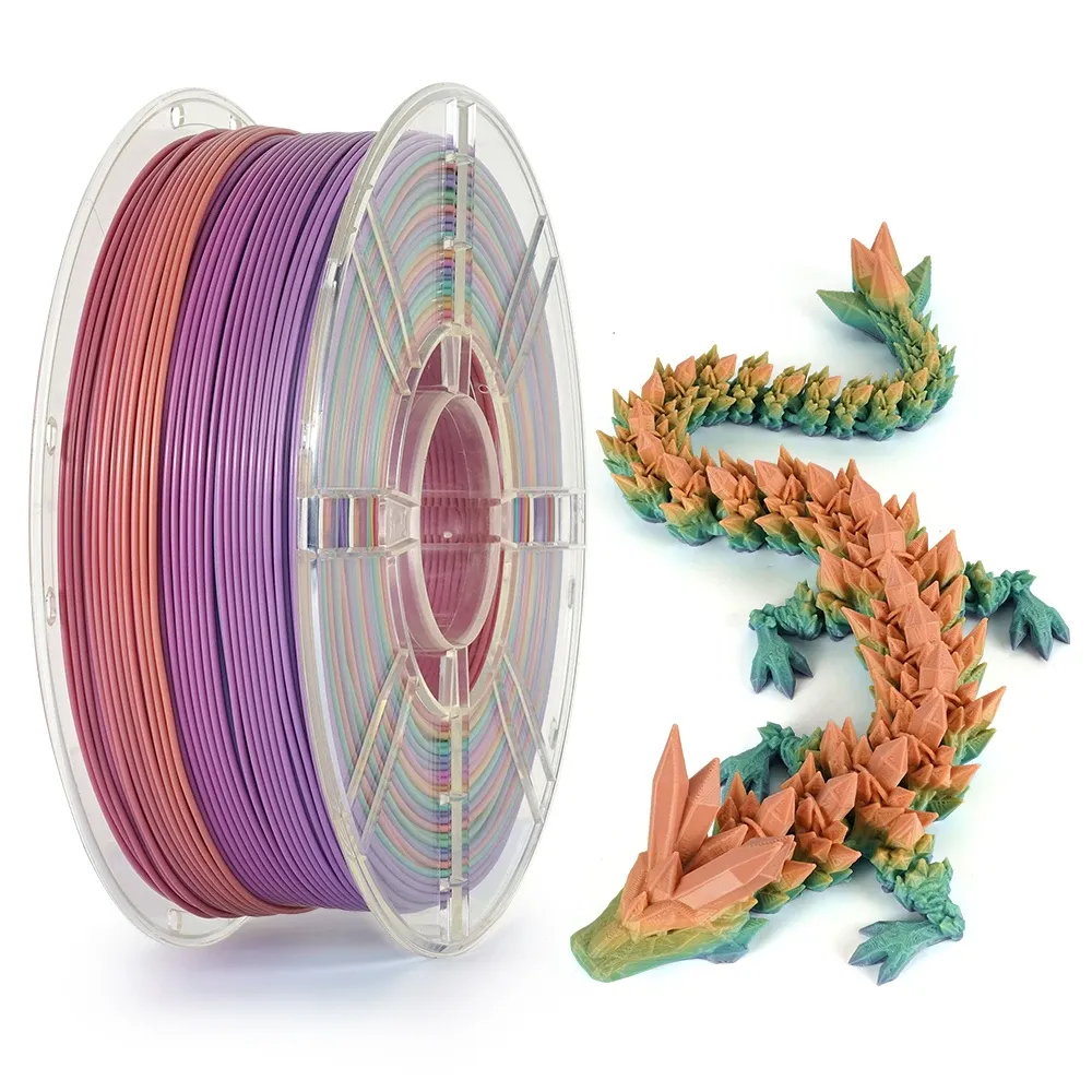 Filament Seide PLA 5kg Regenbogen Candy Universe Macaron Wald