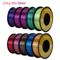 Filament Seide PLA dreifarbig 1kg Sonderfarbe – Farbe 10 KG Mixed Color