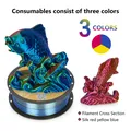 Filament Seide PLA dreifarbig 1kg Sonderfarbe – Farbe Red Yellow Blue