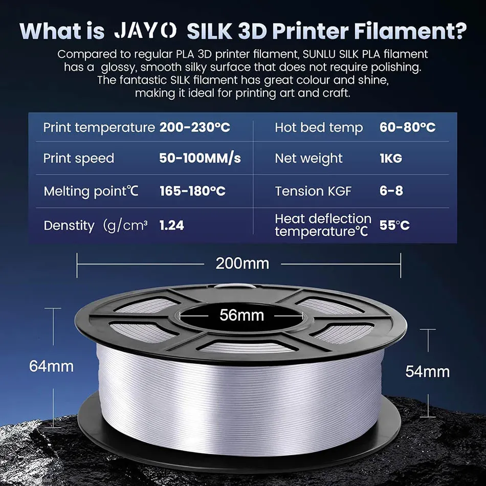 Filament SILK PLA Plus 3,3kg glatte seidige Oberfläche