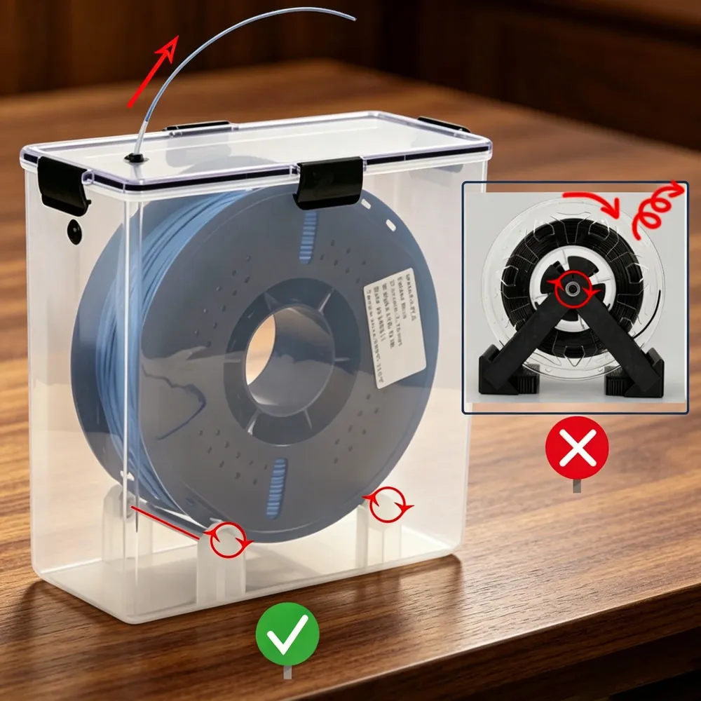 Filament-Trockenbox 1 kg mit Rollentrockner für PETG ABS