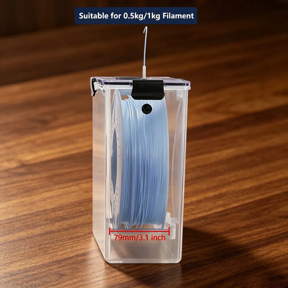 Filament-Trockenbox 1 kg mit Rollentrockner für PETG ABS