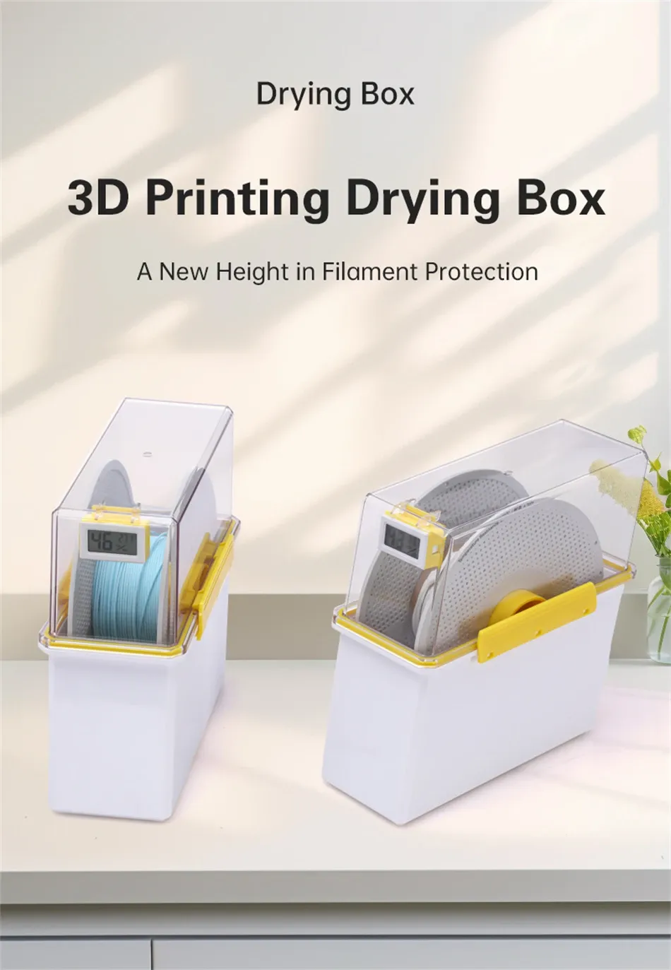 Filament-Trockenbox 1 kg mit Rollentrockner für PETG ABS