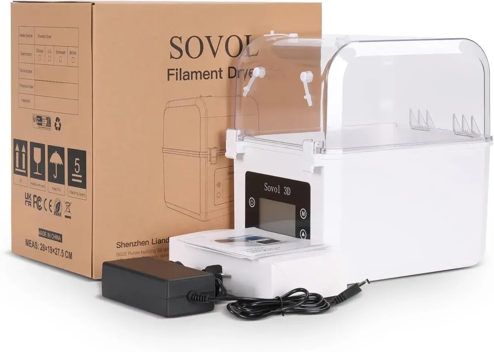 Filament-Trockenbox für 2 Spulen 1,75 bis 2,85 mm