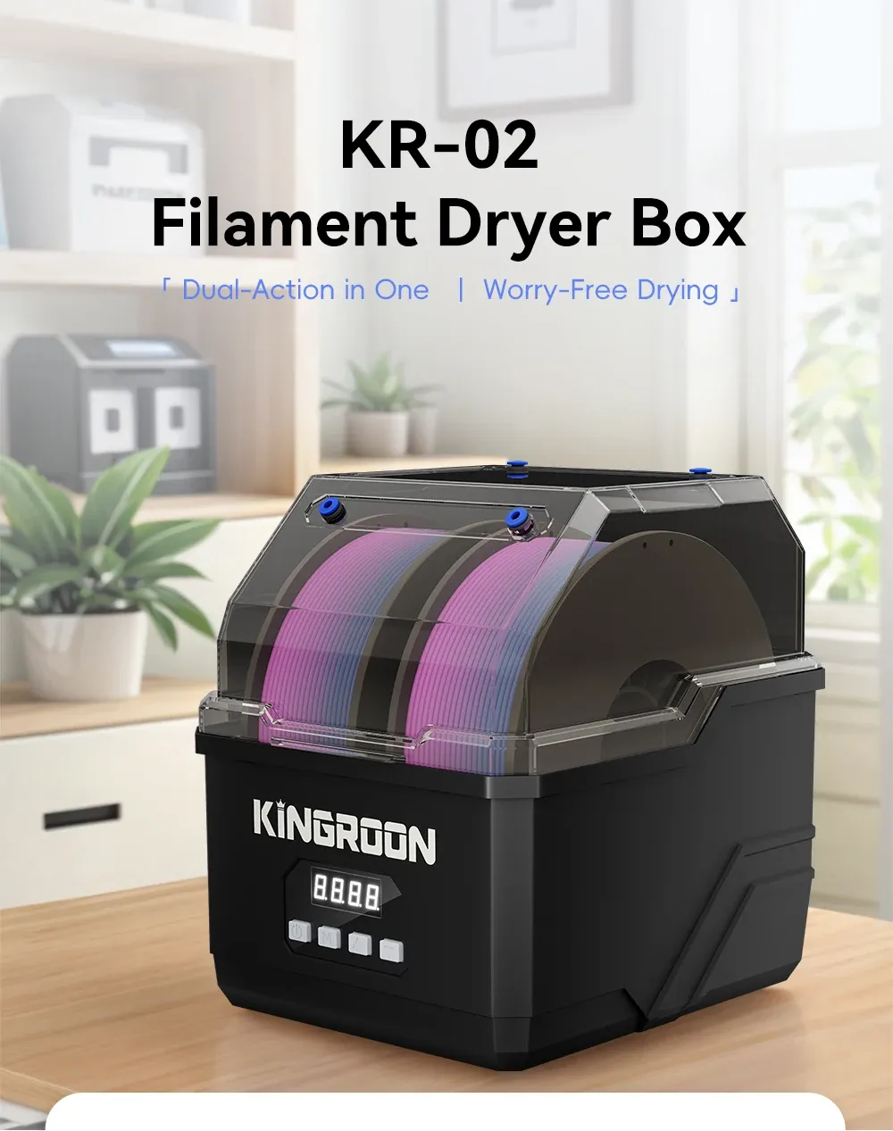 Filament-Trockner KR02 2KG 360° Heißluft-Heizung