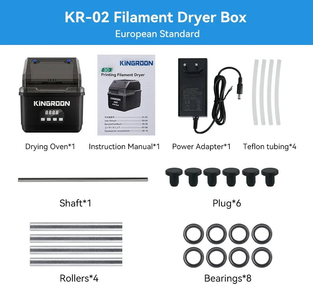 Filament-Trockner KR02 2KG 360° Heißluft-Heizung