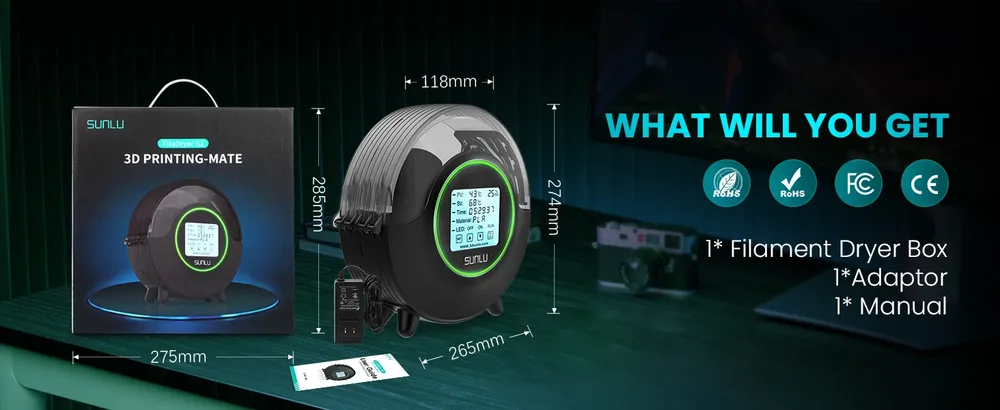 Filament-Trockner S2 mit 360° Umluft
