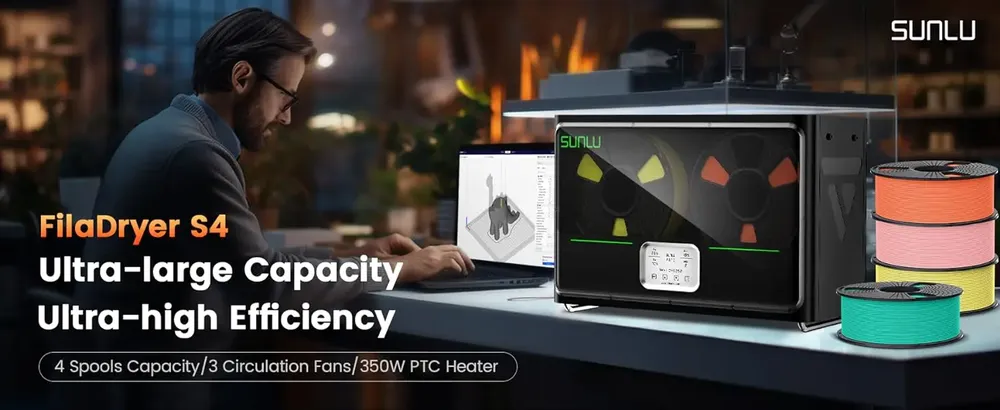 Filament-Trockner S4 4 Spulen 360° PTC 70℃