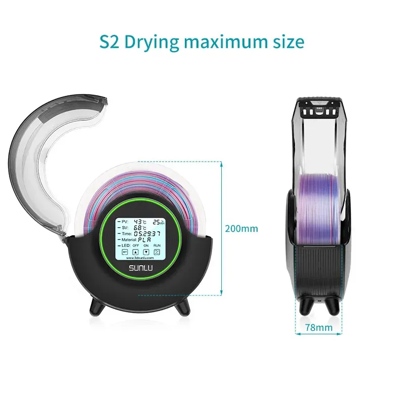 Filament-Trocknerbox S2 mit Lüfter 70℃ 360°