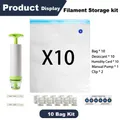 Filament-Vakuum-Aufbewahrungsset 5 bis 15 Beutel – Farbe 10 Bags-Manual Pump