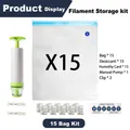 Filament-Vakuum-Aufbewahrungsset 5 bis 15 Beutel – Farbe 15 Bags-Manual Pump
