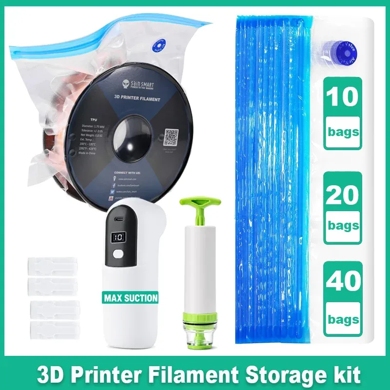 Filament-Vakuumbeutel 20 bis 40 Stück mit Pumpe