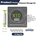Filament-Vakuumbeutel 5 bis 15 Stück mit Pumpe – Farbe 10 Bags-Manual Pump