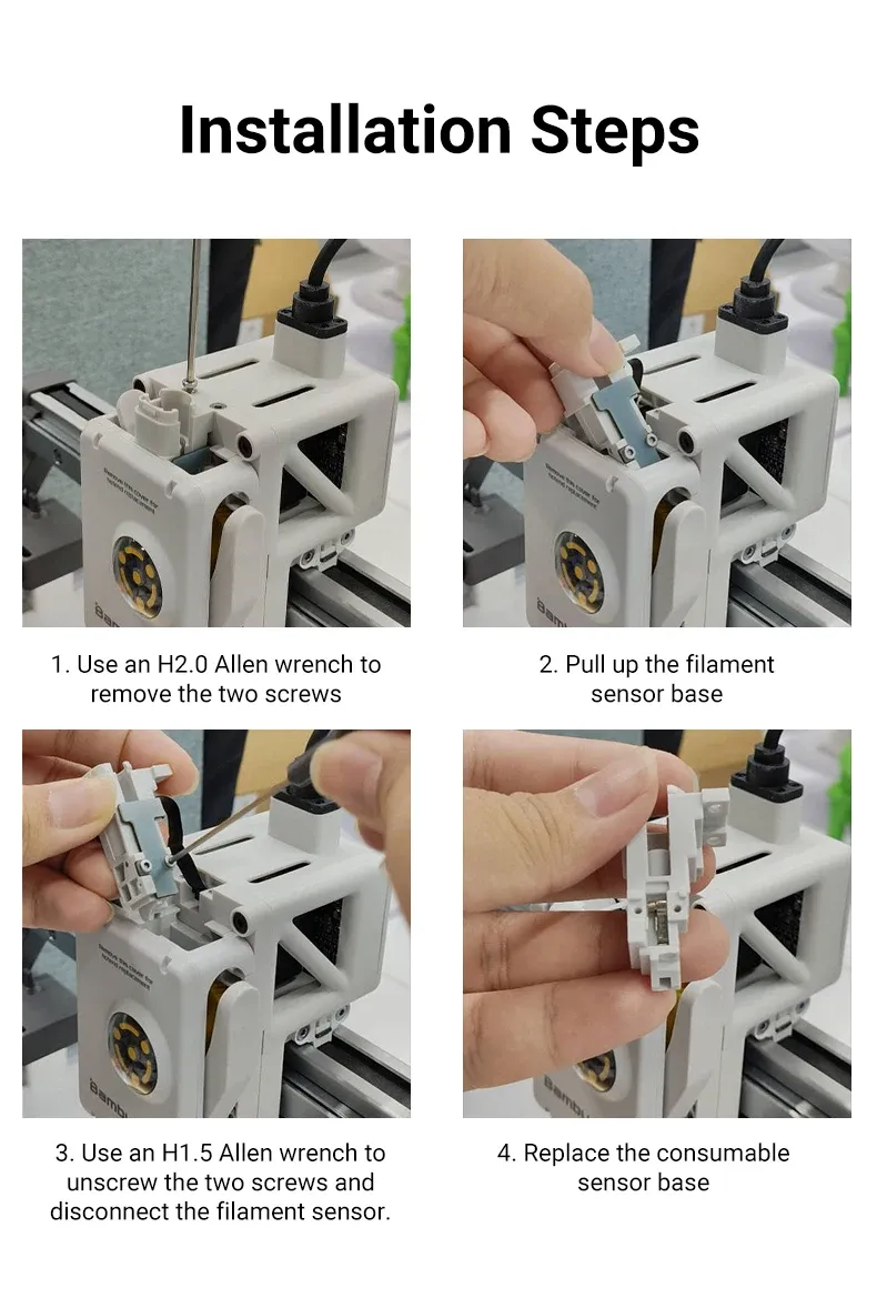 Filamentsensor-Ersatz für Bambu Lab A1 A1mini