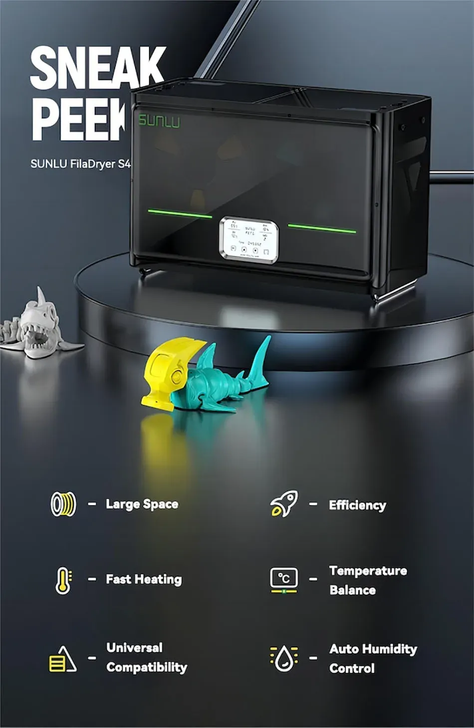 Filamenttrockner S4 4 Rollen 1 kg für PLA PETG