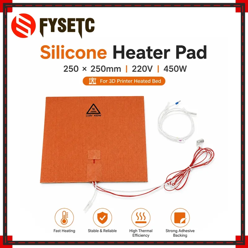 FYSETC Silikon Heizmatte 250x250mm für 3D-Drucker