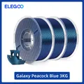 Galaxy Silk PLA Filament 1,75 mm glänzend 1 kg – Farbe Peacock Blue 3KG
