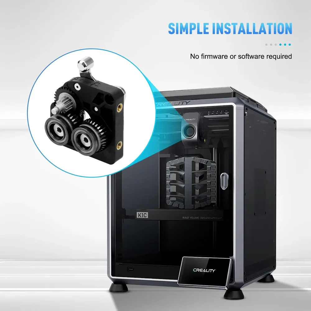 Ganzmetall-Extruder-Filamentrad für Creality K1 K1 Max vernickelt