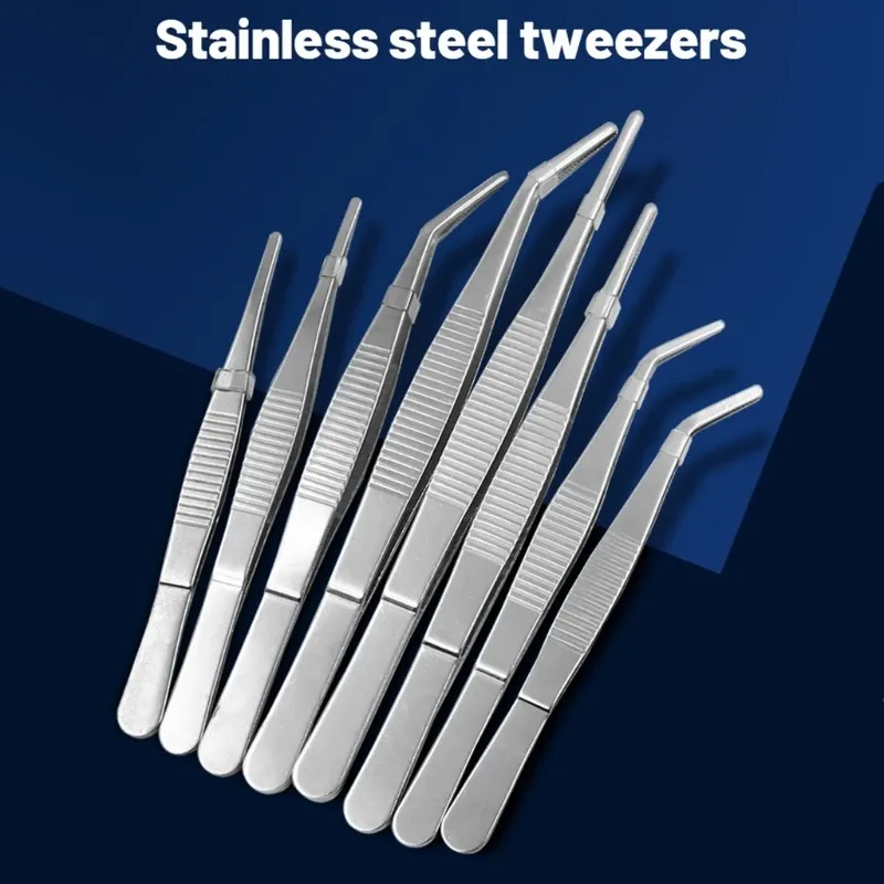 Gebogene Pinzette Edelstahl 12,5-18 cm