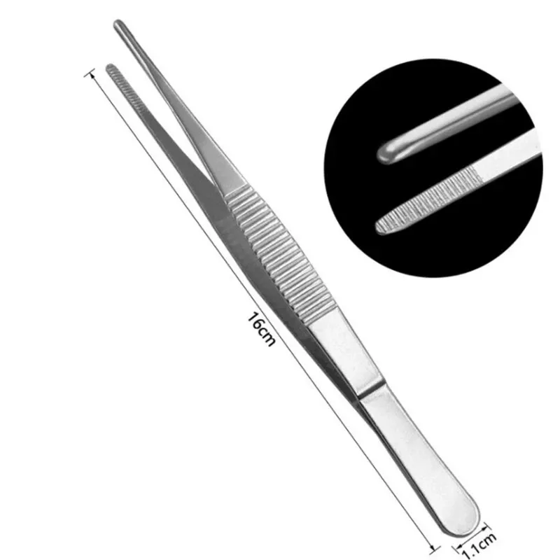 Gebogene Pinzette Edelstahl 12,5-18 cm