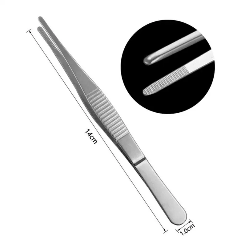 Gebogene Pinzette Edelstahl 12,5-18 cm