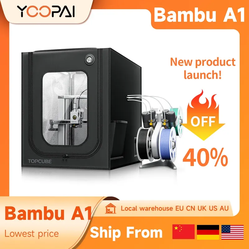 Gehäuse 3D Drucker für Bambu Lab A1 A1 Mini mit LED Licht