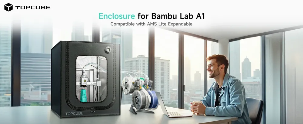 Gehäuse 3D Drucker für Bambu Lab A1 A1 Mini mit LED Licht