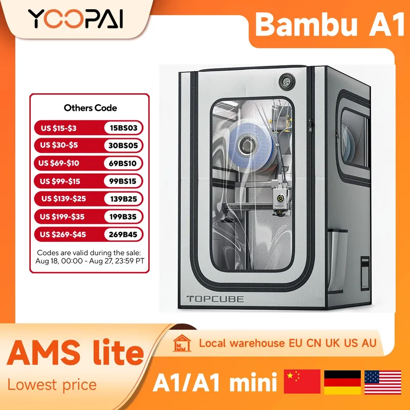 Gehäuse für Bambu Lab A1 Combo mit LED