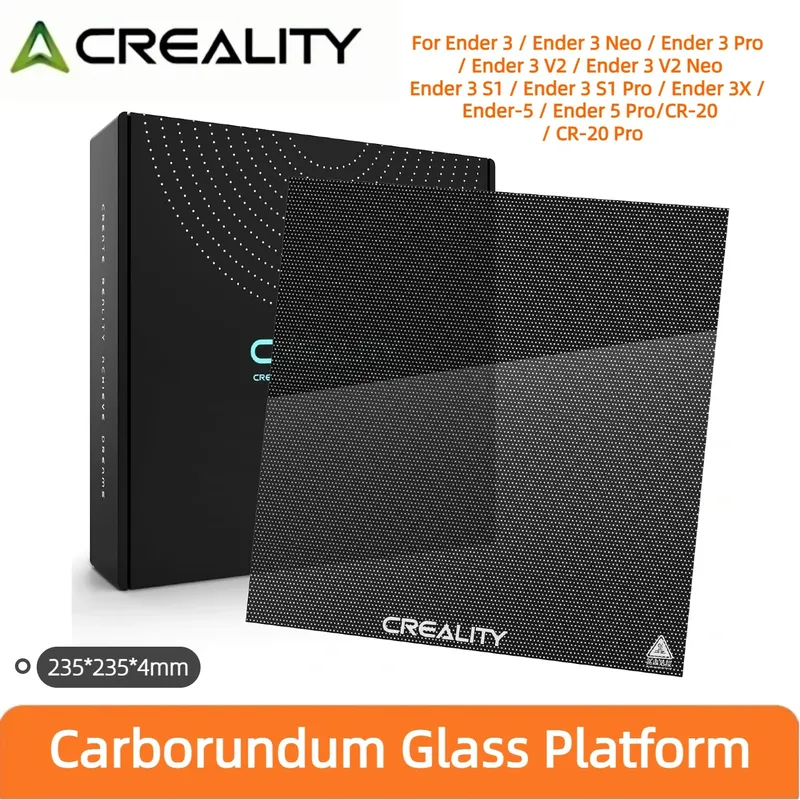 Glasplatte gehärtet 235 mm für Creality Ender 3