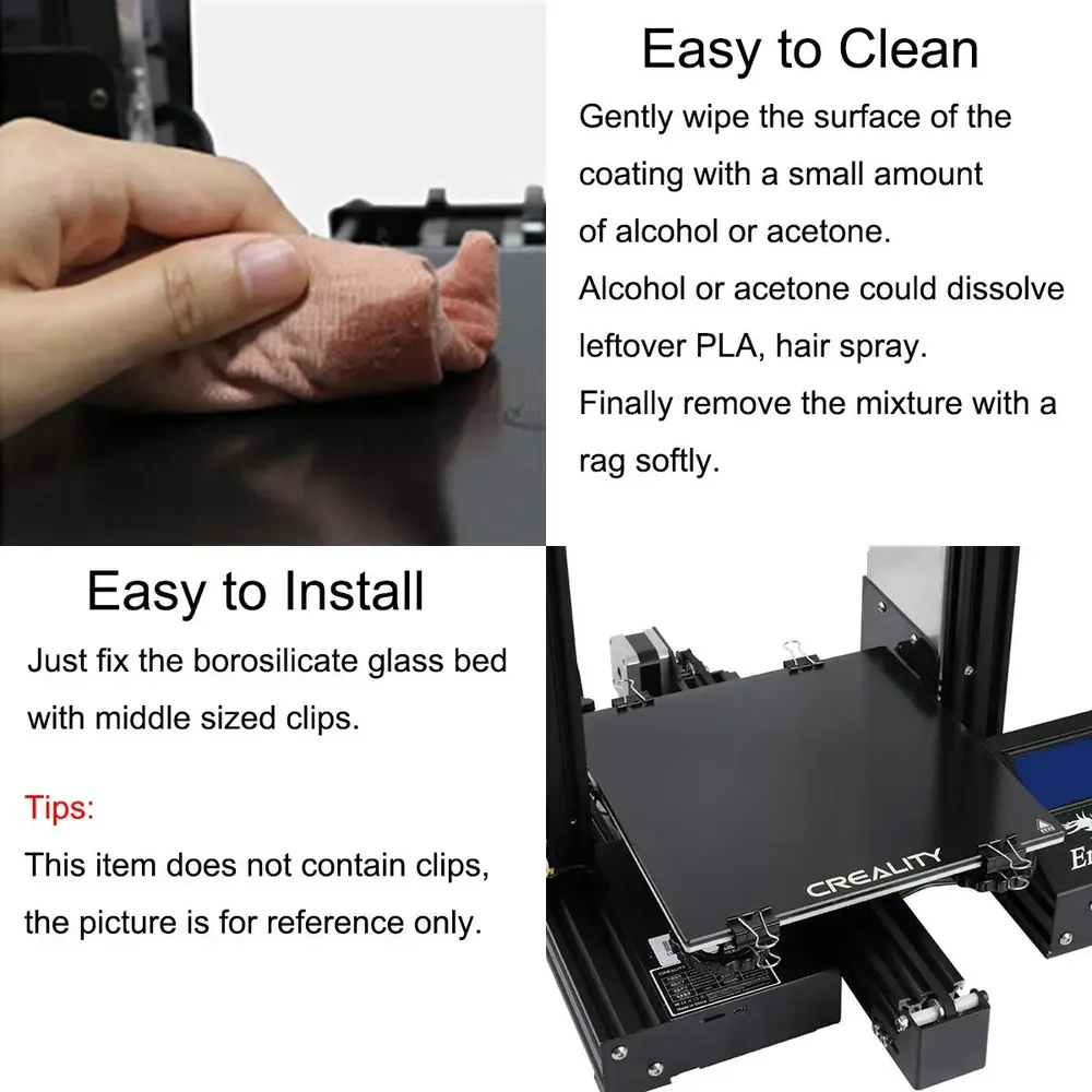Glasplatte gehärtet für Creality Ender 3
