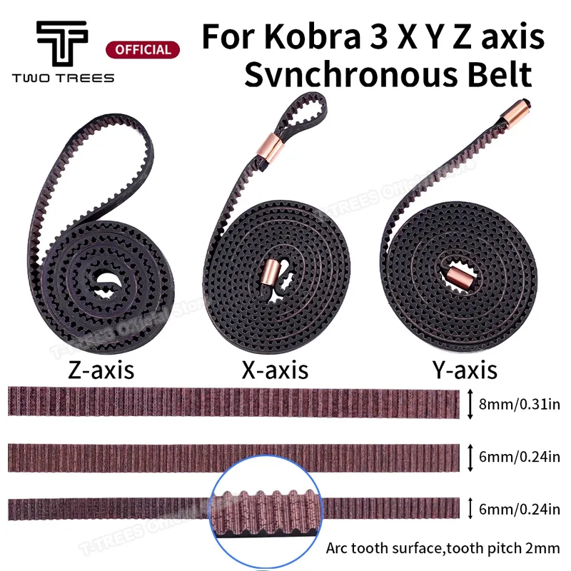 GT2-Zahnriemen 6mm/8mm Breite für Kobra 3 Combo
