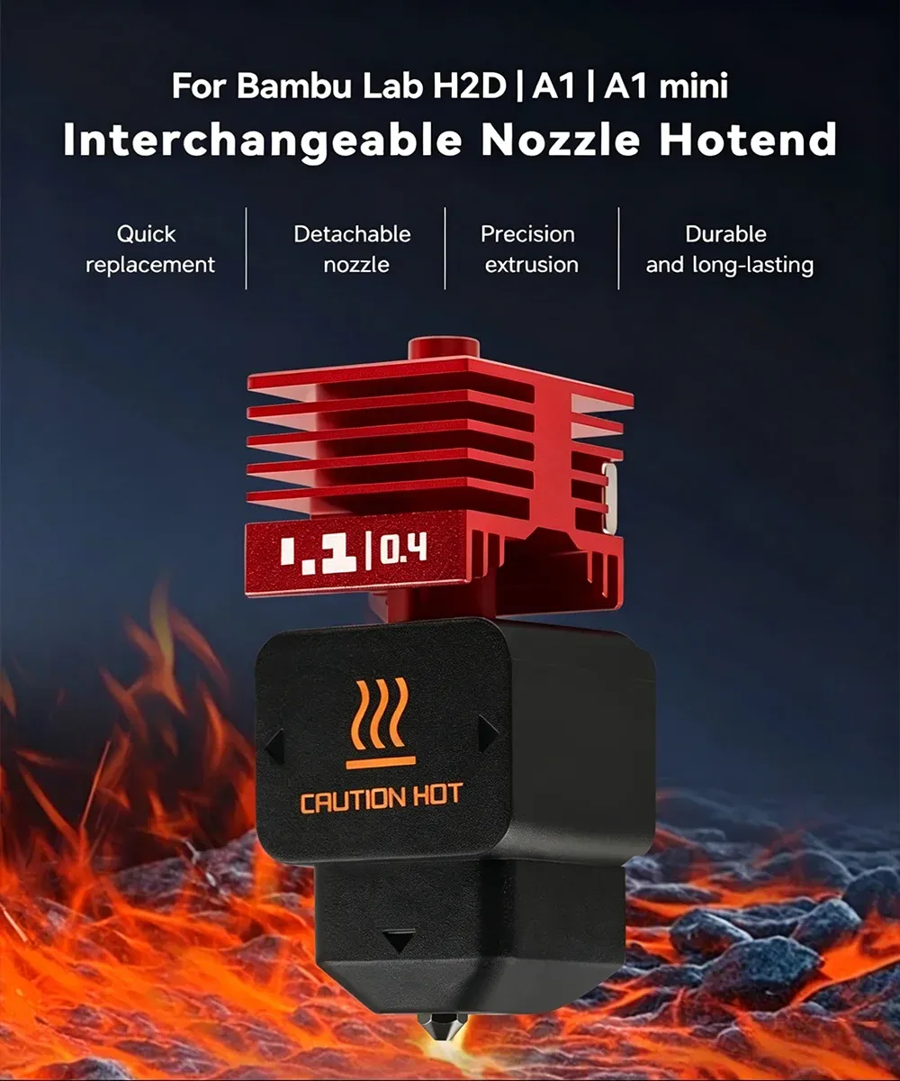H2D H2S H2C Hotend-Kit mit gehärteter Düse