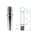 Heatbreak-Hals aus Edelstahl für Ender 3 V2 Neo/Max Neo CR6 SE/Max – 3