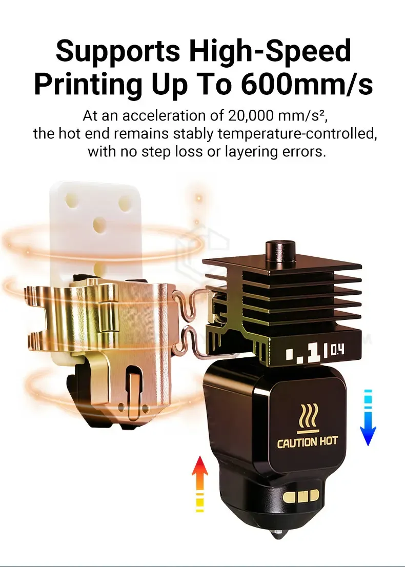 Heizbaugruppe mit Keramik Heizung und Thermistor für Bambu Lab P2S