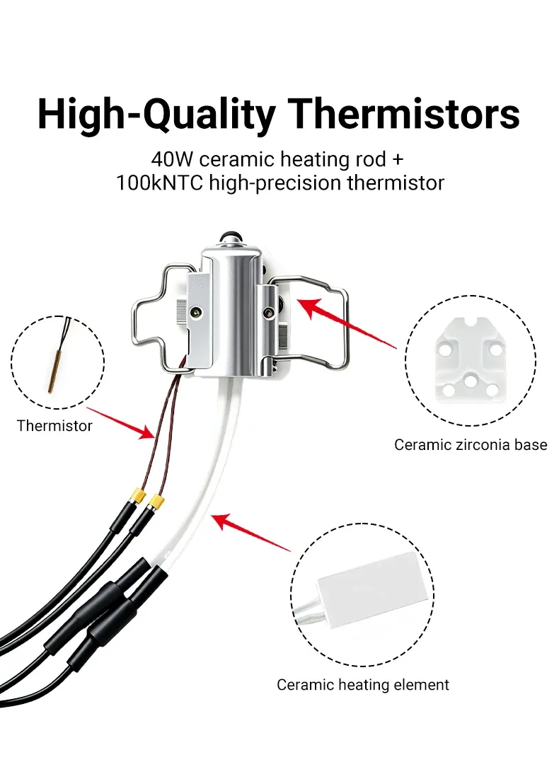 Heizbaugruppe mit Keramikheizung Thermistor für Anycubic Kobra X