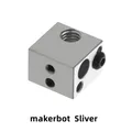 Heizblock E3D V5 V6 MK7 MK8 CR-6 SE Volcano Aluminium Messing – Farbe makerbot Sliver
