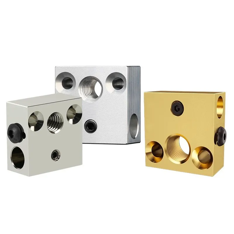 Heizblock E3D V5 V6 MK7 MK8 CR-6 SE Volcano Aluminium Messing
