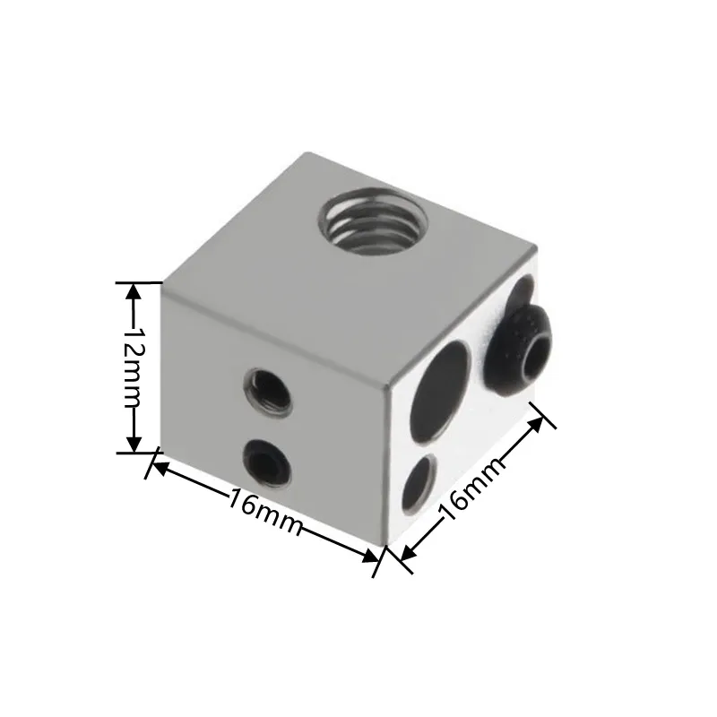 Heizblock E3D V5 V6 MK7 MK8 CR-6 SE Volcano Aluminium Messing