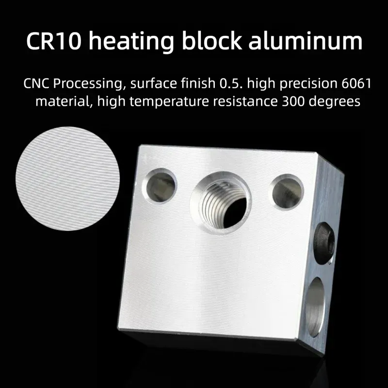 Heizblock E3D V5 V6 MK7 MK8 CR-6 SE Volcano Aluminium Messing