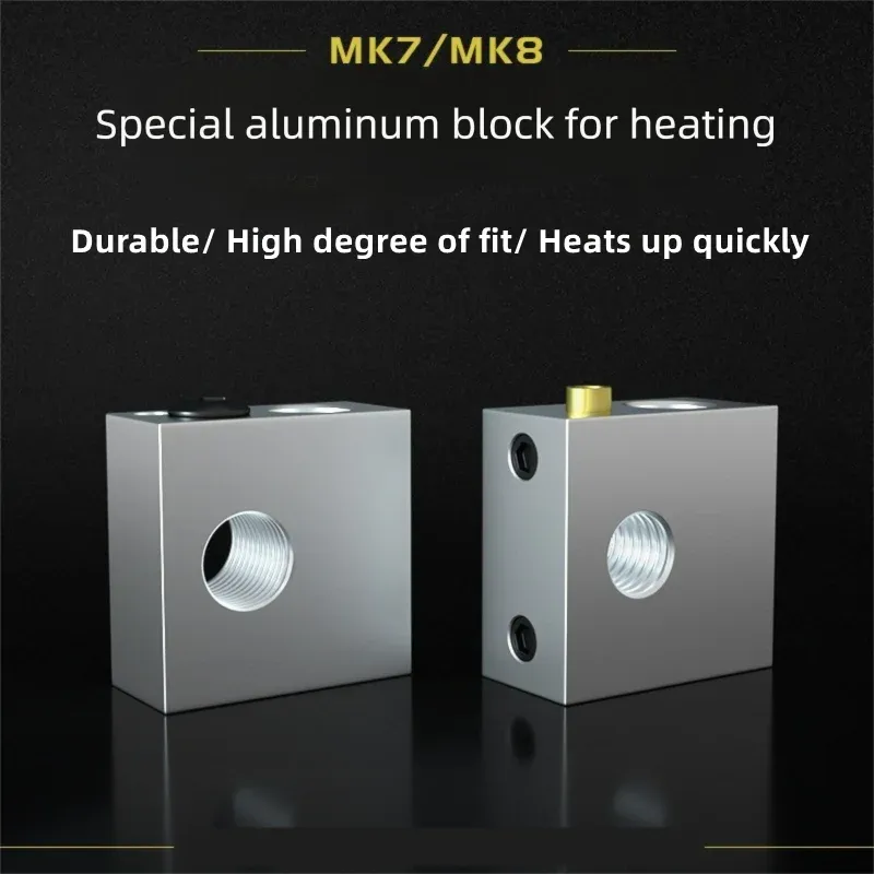 Heizblock E3D V5 V6 MK7 MK8 CR-6 SE Volcano Aluminium Messing